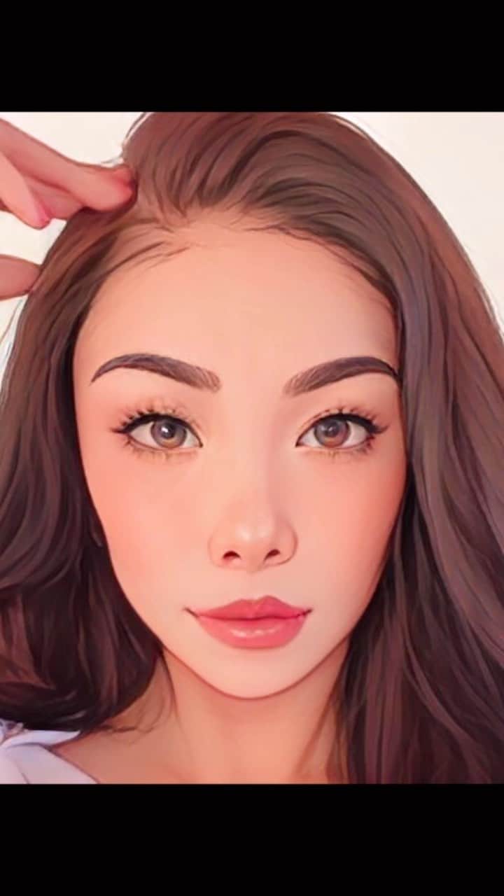 森理世のインスタグラム：「Cartoon version 👀📺」