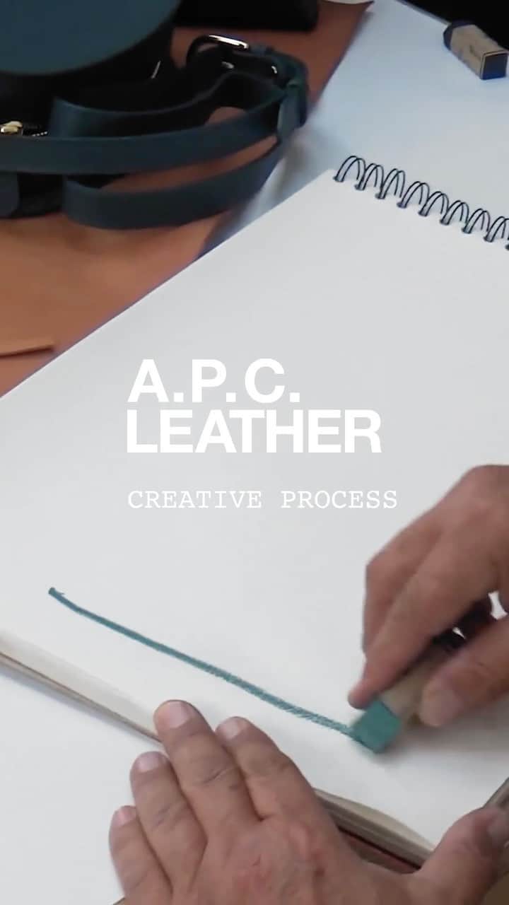 アーペーセーのインスタグラム：「From design to final product with @jeantouitou  For the final part of our series on A.P.C. leather, Jean puts on his designer hat and gives us an idea on the process of creation from idea conception to the final product.   Explore our range of A.P.C. timeless icons and seasonal bags in stores and at apc.fr  #APCleather #APCbags #JeanTouitou  #APCParis」