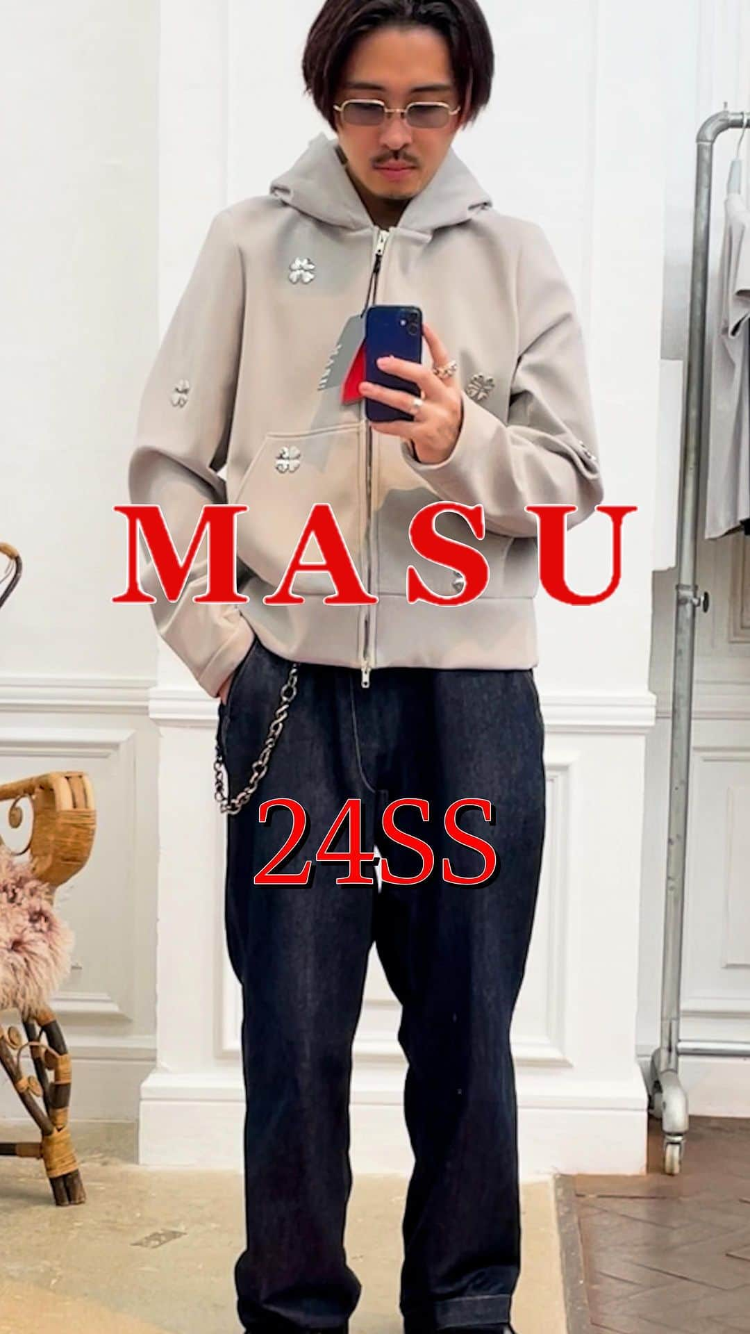 なかむのインスタグラム：「服馬鹿が選ぶ今1番推しのブランドはこちらです。 #masu #24ss #展示会」