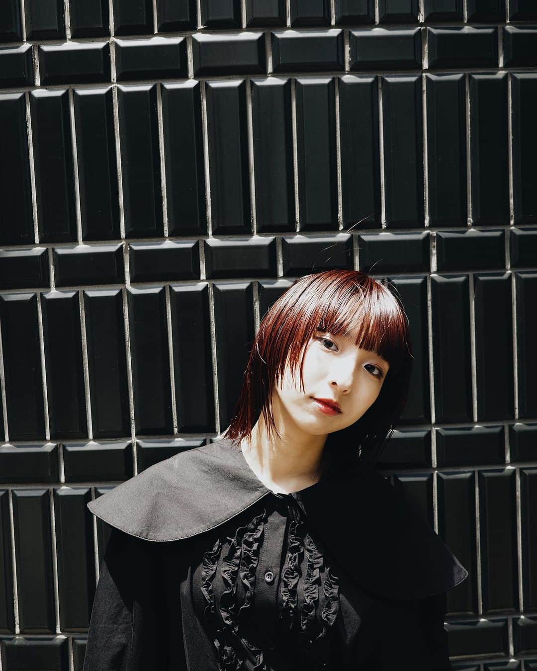 トヲルのインスタグラム：「. . . ラキア好きな人🖤 . . model..yuka hair&photo..トヲル . . #ウルフカット #姫ウルフ #マッシュウルフ  #オレンジウルフ」