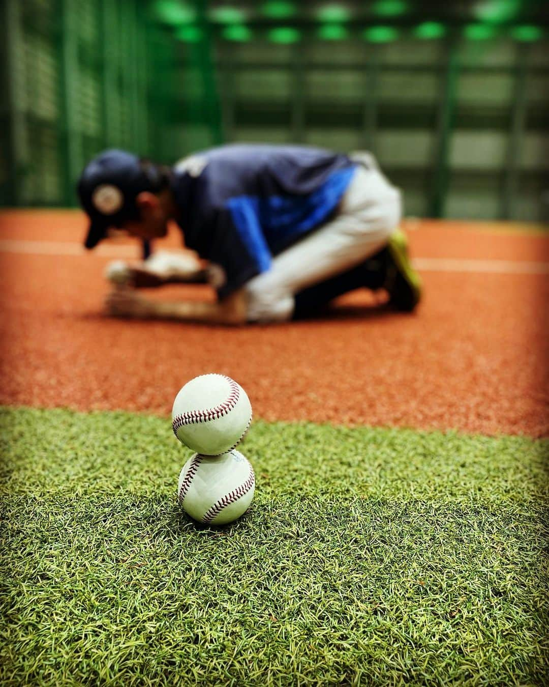 田代将太郎のインスタグラム：「オープンレッスンにお越しくださいまして、ありがとうございました😊 今日のレッスンは僕が担当でした。  80分の練習メニューです⤵️ ･W-up ･パワーポジションとは ･ラダー ･アニマルウォーク ･キャッチボール ･バッティング ･積みボール  積みボールは僕の勝ちです🙌🏼⚾️⚾️ #lionsbaseballacademy #アカデミー」