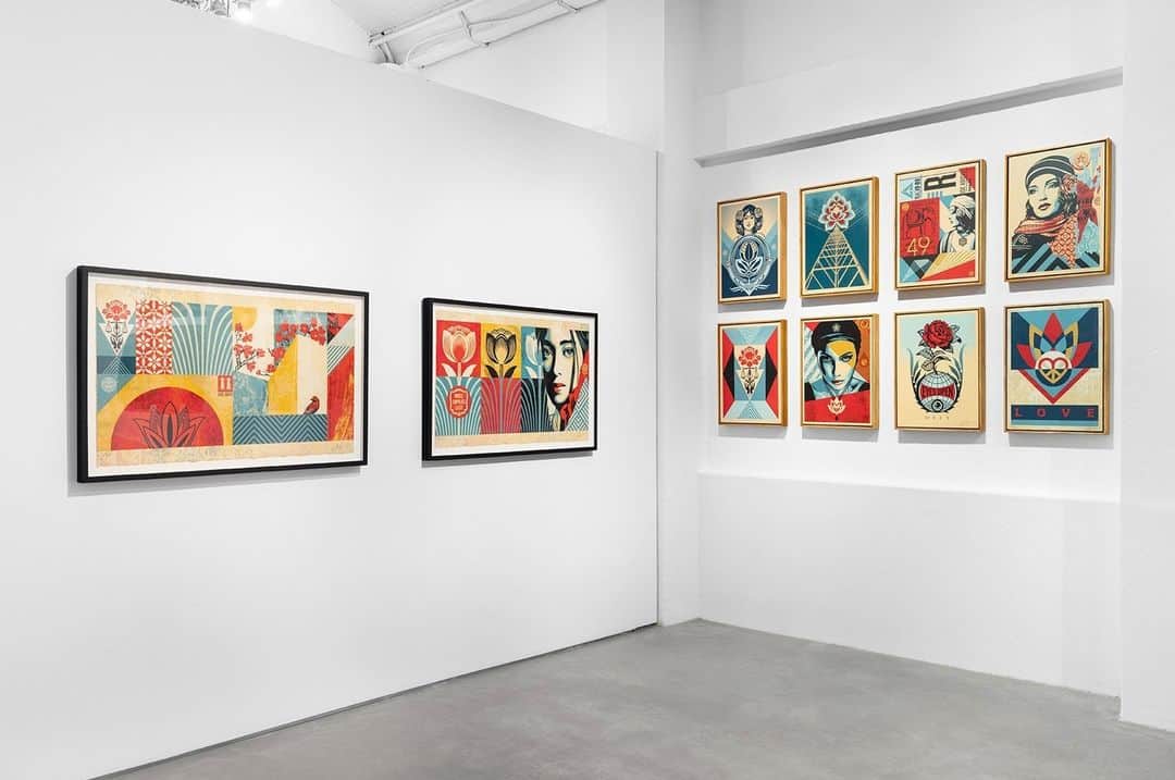 Shepard Faireyのインスタグラム：「Installations from my show Printed Matters: While Supplies Last at @underdogs_gallery in Lisbon, Portugal. On view through August 4th.⁠ -S⁠ ⁠ Press and sales enquiries: gallery@under-dogs.net⁠⁠⁠⁠」