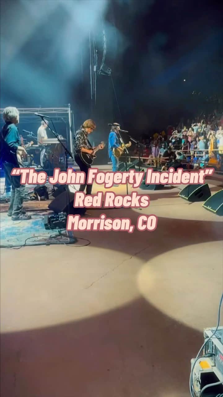 ジョン・フォガティのインスタグラム：「“The John Fogerty Incident”  Thank you, @redrocksco and @sci_official for playing with us! It was out of this world! @shanefogerty   Thanks to the fans who came out and rocked the house with us! We love getting to play at Red Rocks 🏜️」