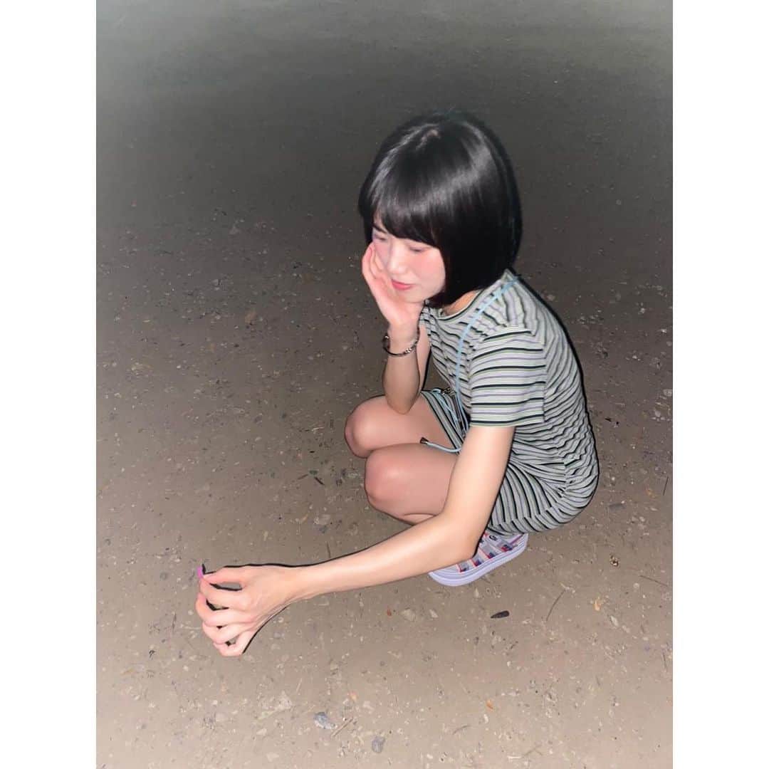 秋乃ゆにのインスタグラム：「みうみが撮ってくれた🩵 . #花火」