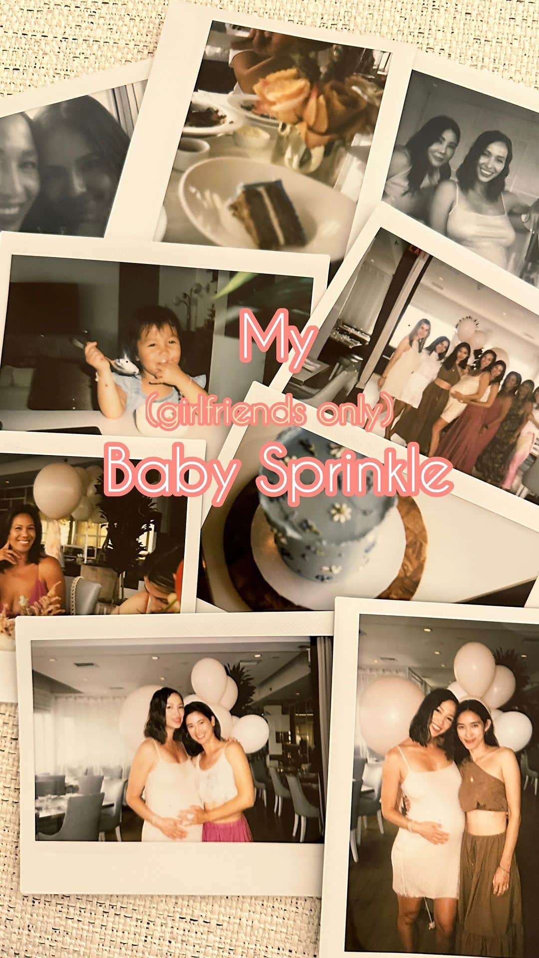 Livのインスタグラム：「Forever memories 💖✨ thank you ladies for coming to celebrate baby No 2 on the way soon! Having a group of women by my side supporting my motherhood transition has been 🔑  I love you all. #babysprinkle   Table design: @dzsevents  Balloons from sustainable store: @luckyducksm @sunmoonrainlifestyle  My favorite skincare as door gifts: @alliesofskin Cake by: @sugarbearbakes @amandagnwn」