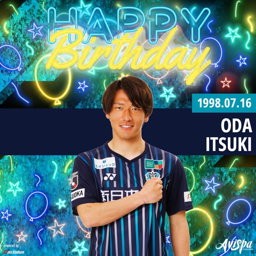 アビスパ福岡さんのインスタグラム写真 - (アビスパ福岡Instagram)「🎂HAPPY BIRTHDAY🎂  本日7月16日は #小田逸稀 選手の25歳の誕生日です🎉  お誕生日おめでとう😊 素敵な1年になりますように🐝✨  @itsuki.oda_official #アビスパ福岡 #avispa #🐝 #Jリーグ #jleague #J1 #DAZN #サッカー #soccer #footballer #⚽️ #happybirthday #birthday #hbd #誕生日 #おめでとう #🎂 #🎉」7月16日 9時00分 - avispaf