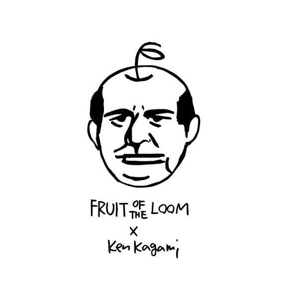 KEN KAGAMIさんのインスタグラム写真 - (KEN KAGAMIInstagram)「@fruitoftheloom_japan ×  kenkagami  coming soon  Fruit of the Loomと、現代美術作家KEN KAGAMIとのコラボレーションTシャツの新作がまもなく @fruitoftheloom_japan オンラインストア限定で登場。今回は全４型を２回に分けて発売。第一弾は、加賀美フォントで表現されたテキストロゴのワンポイントＴ、そして同ブランドで長く使用されている定番ロゴをイメージして書き下ろされたデザインなど、KEN KAGAMIならでは世界観あふれるデザインに仕上がった2型を先行リリース。 そして、第二弾として待機している２型は、フルーツドローイングがフレッシュに配置されたFRUIT FACE、そして、同ブランドの看板アイテムであるパックＴをイメージしたPACK TEEなど、こちらも加賀美ワールド全開の内容。 また、いずれも初回分は加賀美氏に書いてもらったコラボ企画のアイコンシールを貼ったスペシャルパッケージに入れてお届けします。  初回2型→7/19リリース、残り２型→8/4リリースの予定です」7月16日 13時35分 - kenkagami