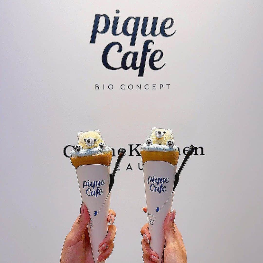 谷口彩菜さんのインスタグラム写真 - (谷口彩菜Instagram)「gelato pique cafe ♡ . 7月14日から8月20日限定の 気になってたシロクマクレープ🐻‍❄️🤍 めちゃくちゃ可愛い🥲🤍 . 水色のクリームはミント味！？ っておもったらレアチーズクリームだった うれしい🥲🤍 (ミント食べれないよ🌱) . 最後の写真はシロクマを 捕食するよ〜の写真🤣🤣 . . #ジェラピケ　#ジェラピケカフェ　#ジェラートピケ　#表参道　#表参道カフェ　#表参道グルメ #表参道ヒルズ　#カフェ活 #クレープ　#シロクマクレープ　#gelatopiqué #crepe #japan #japanesegirl #cafe #omotesando」7月16日 13時45分 - taniguchi_ayana