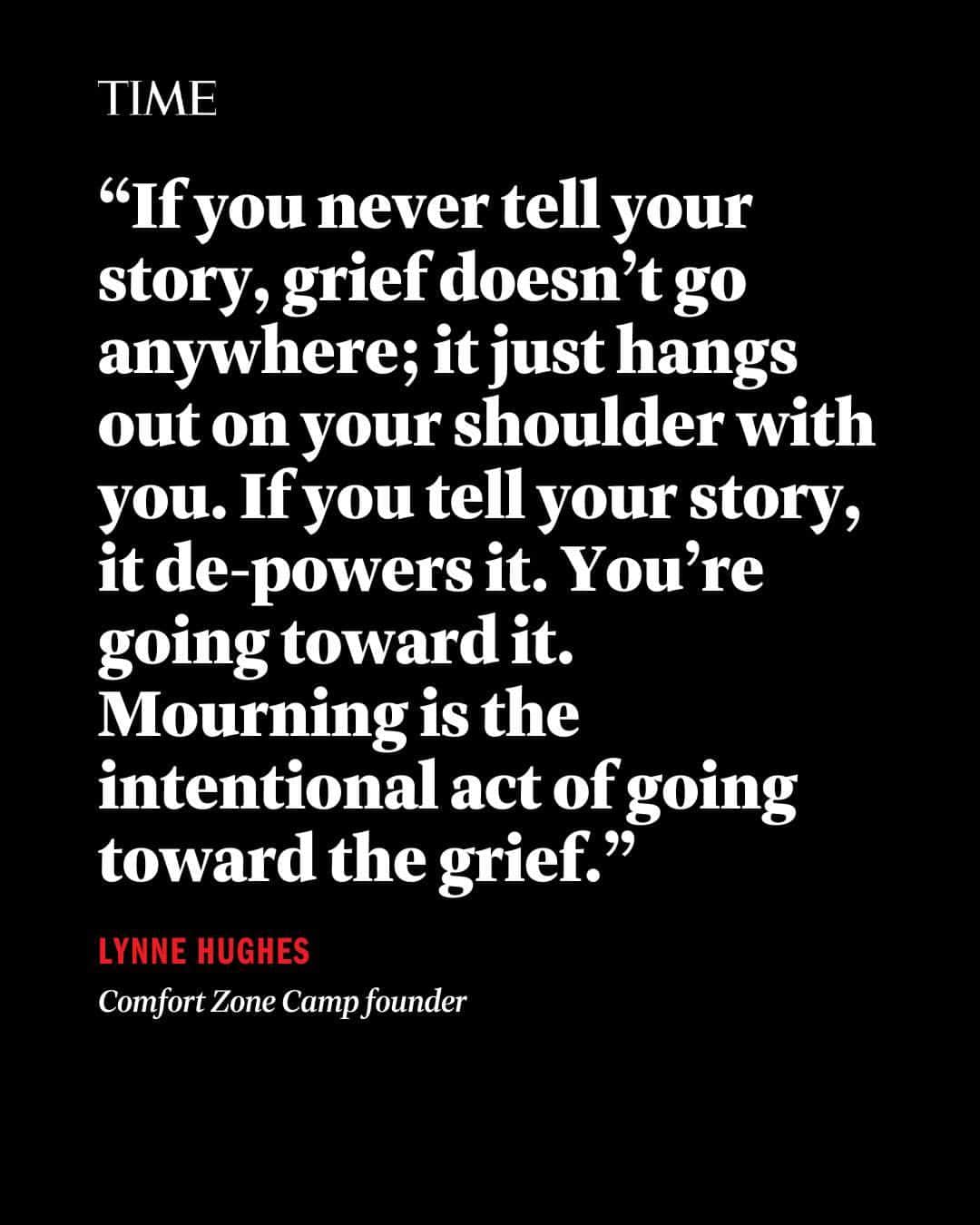 TIME Magazineのインスタグラム：「Lynne Hughes didn’t start Comfort Zone Camp specifically to help people dealing with suicide loss; it also offers free bereavement camps for kids who have lost loved ones to any cause.   But the need for suicide-specific support has grown at both Comfort Zone Camp and in the wider network of U.S. bereavement camps in recent years.  Suicide bereavement isn’t like other types of grief. It’s a form of “disenfranchised grief,” or grief that, due to social stigma, “is not fully embraced and welcomed by society,” says Sarah Behm, who works with the Eluna Network, a nonprofit that supports grieving children and families and runs Camp Erin, a nationwide network of bereavement camps.   This stigma can make it difficult for people to openly grieve those they lost, often causing them to draw inward instead. Bereavement camps create safe spaces where people can freely discuss their losses without judgment, Behm says.  At the link in bio, learn how bereavement camps are helping kids affected by suicide grieve.」