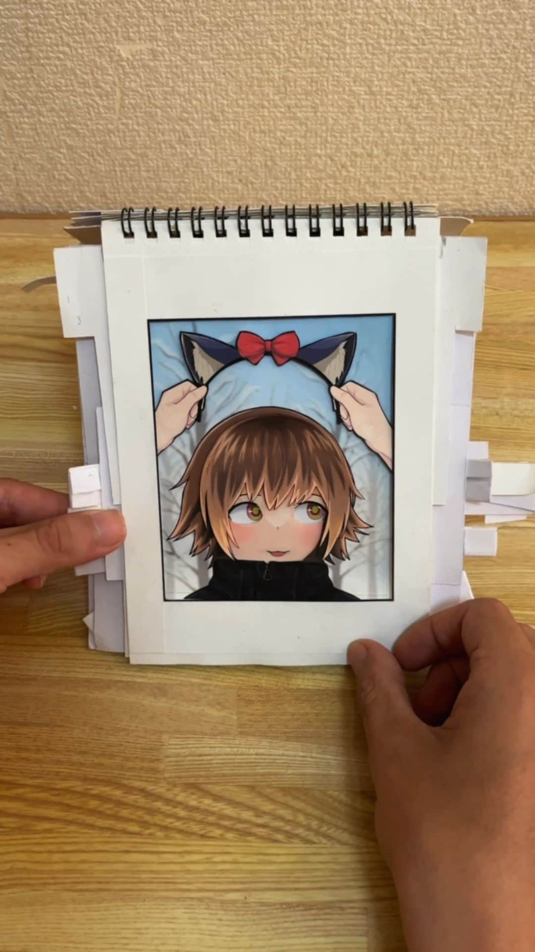 しんらしんげのインスタグラム：「猫耳を付けると...？」