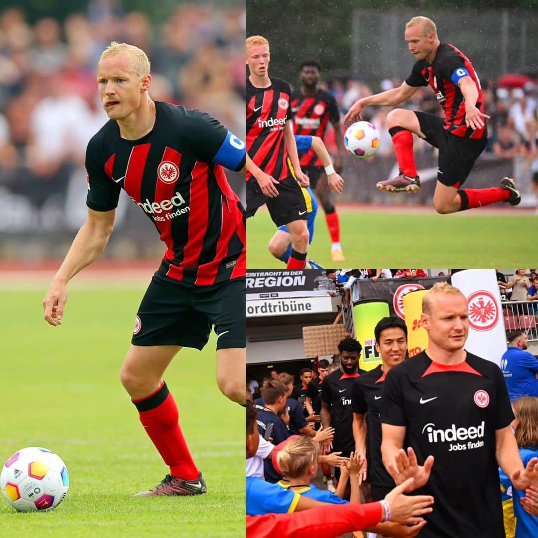 セバスティアン・ローデのインスタグラム：「Erstes Testspiel gestern in Wetzlar. ⚽️✅️ #SGE」