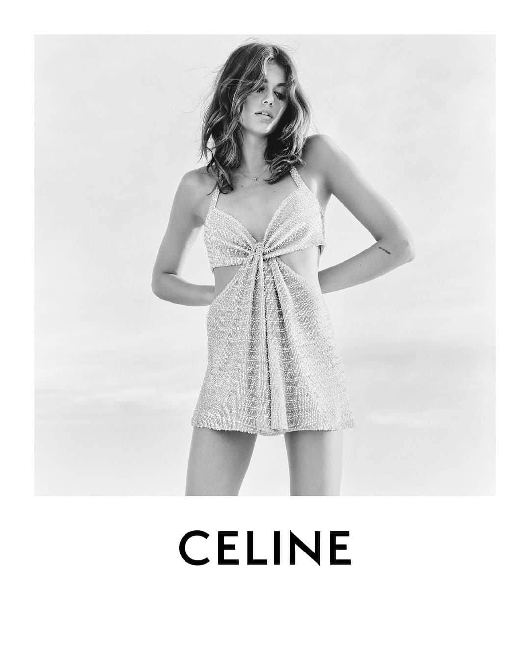 Celineさんのインスタグラム写真 - (CelineInstagram)「CELINE AT THE WILTERN AGE OF INDIENESS  CELINE 17  WOMEN WINTER 23  CELINE EMBROIDERED MINI DRESS  COLLECTION AVAILABLE NOW IN STORES AND ON CELINE.COM   KAIA @HEDISLIMANE PHOTOGRAPHY LOS ANGELES JANUARY 2023  #CELINEBYHEDISLIMANE」7月16日 19時00分 - celine