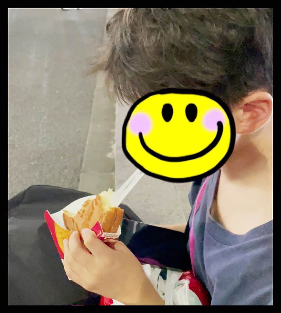 ギャル曽根のインスタグラム：「原宿まで子供達と遊びに。 息子10円パンデビュー💴 #夏休み直前」