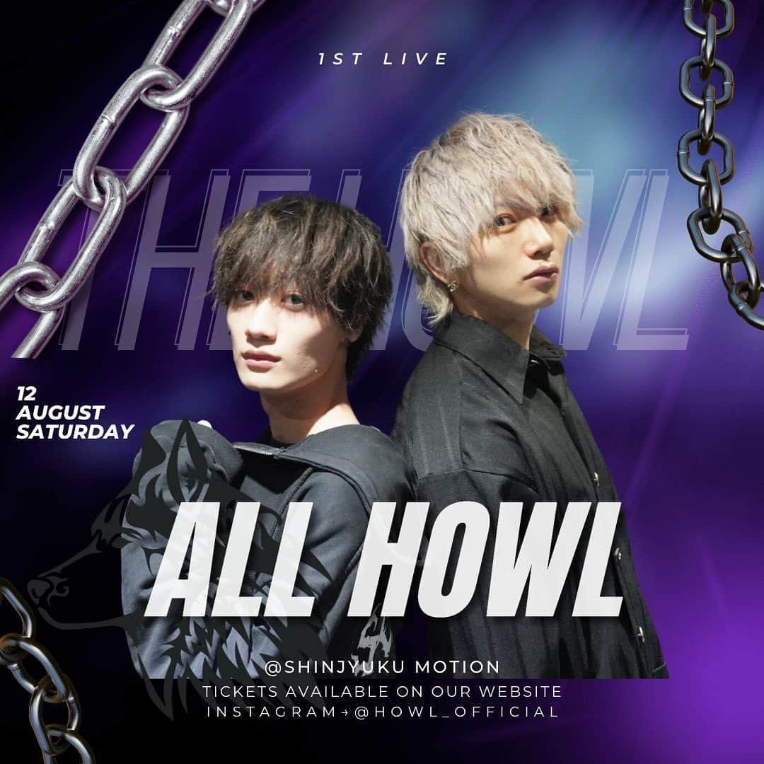 松本和志さんのインスタグラム写真 - (松本和志Instagram)「【ALL HOWL -1st HOWL-】 8月12日は新宿motionで会いましょう🐺  ※ライブの詳細、チケット購入はハイライトから」7月16日 19時33分 - kazu_hashtag