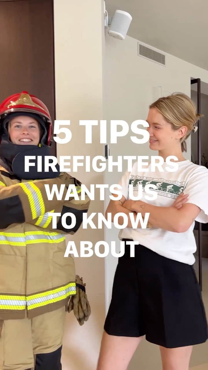 のインスタグラム：「The firefight department of Amsterdam came by my house to give us some safety tips you didn’t know you needed (or just a reminder if you already knew🚒🫶🏼🫶🏼🫶🏼) @brandweeraa」