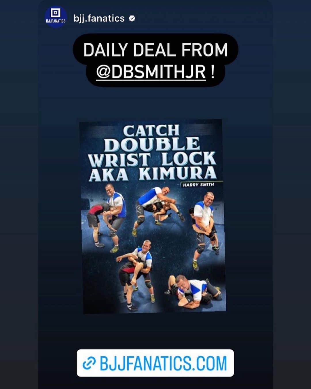 デイビーボーイ・スミス・ジュニアのインスタグラム：「Daily Deal! Get your @bjj.fanatics Double Wrist Lock series today! 🤼‍♂️ 🇬🇧 🇯🇵 🇨🇦 🇺🇸 💪 https://bjjfanatics.com/collections/daily-deals/products/catch-double-wrist-lock-aka-kimura-by-harry-smith」