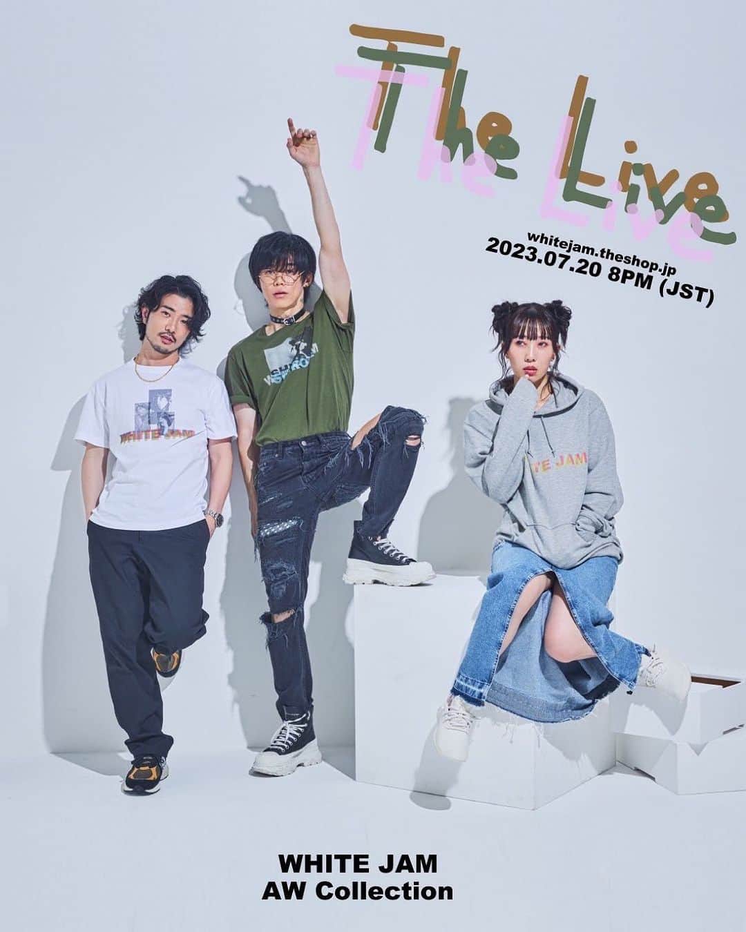 GASHIMA のインスタグラム：「WHITE JAM 秋冬Collection "The Live" デザインを公開しました。 whitejam.theshop.jp」
