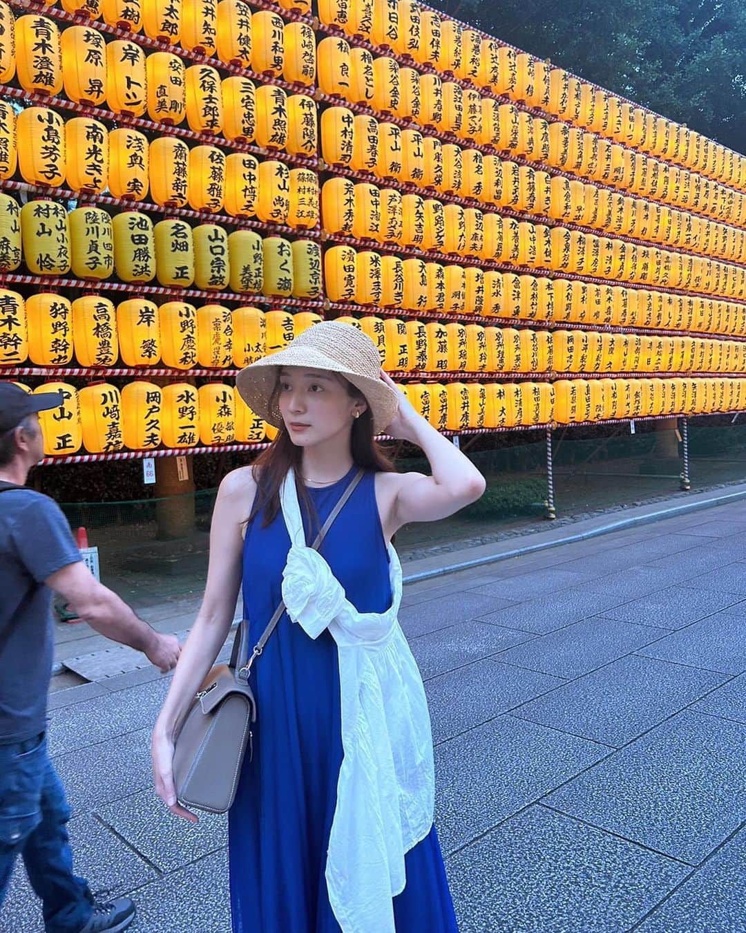 大西百合子さんのインスタグラム写真 - (大西百合子Instagram)「🦋👒、  @jillstuart.jp のワンピ着て、御霊祭り🏮  #onishiyuriko #御霊祭り」7月16日 20時33分 - yurikooo_jpn