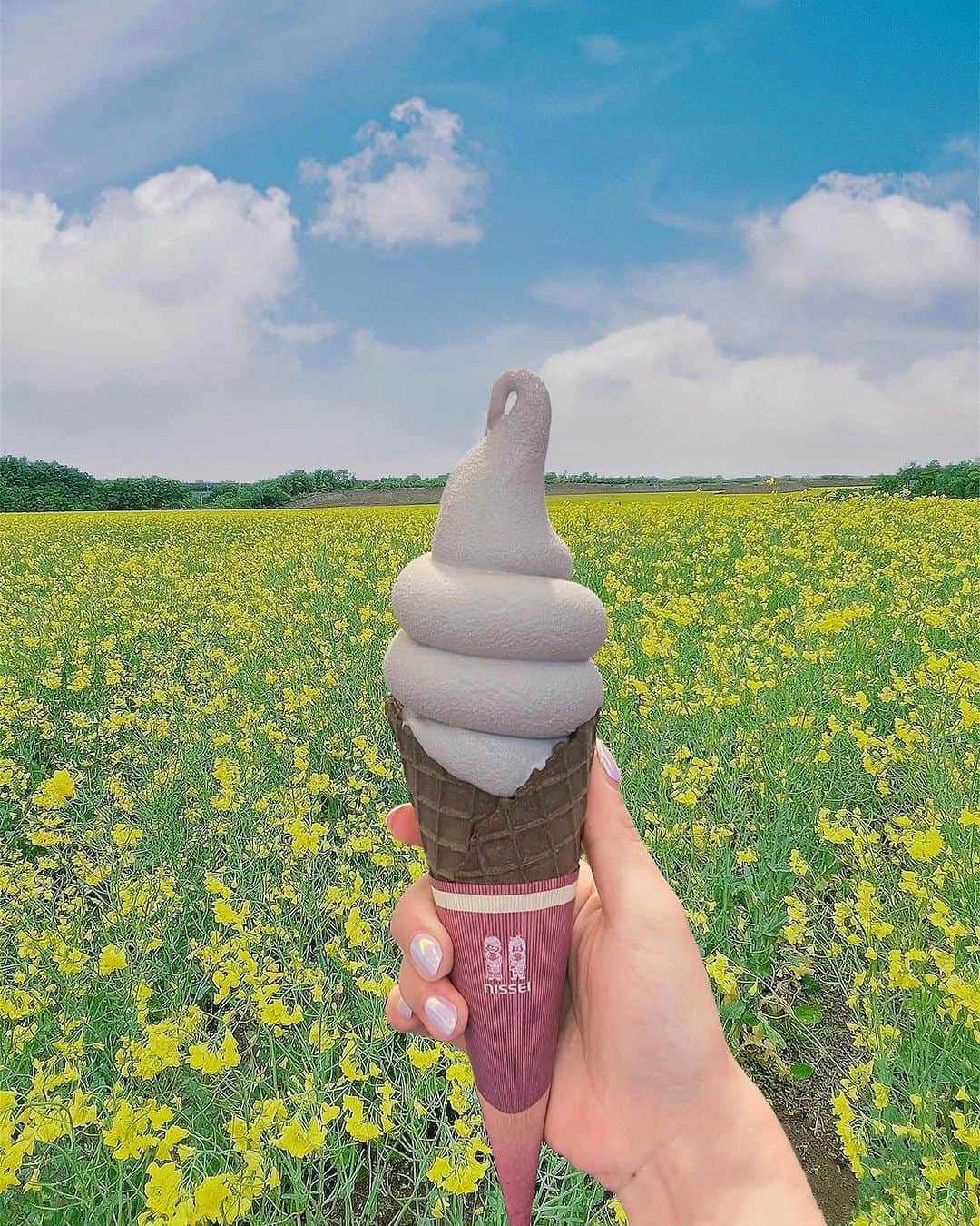 和希詩織さんのインスタグラム写真 - (和希詩織Instagram)「#菜の花畑  黄色い絨毯🌼🌼 北海道最高〜✈️   📍北海道(安平町) 目の前に道の駅あびら 📸6月初旬 . . 道の駅あびらでのソフトクリーム🍦 . . かなり穴場だったので時期を狙ってオススメです✨ . . . .  #道の駅　#北海道　#菜の花畑 #北海道旅行 #たびすたぐらむ #たびじょ #旅したくなるフォト #おでかけスポット #はなまっぷ #はなすたぐらむ #花のじゅうたん #はなふぉと #genic_japan #旅スタグラム #shein購入品 #sheinコーデ」7月16日 22時07分 - kazukishiori