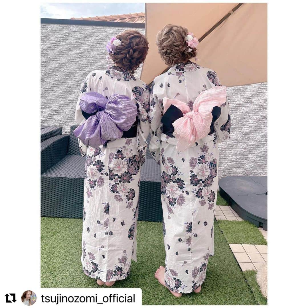 GRLさんのインスタグラム写真 - (GRLInstagram)「#Repost @tsujinozomi_official with @use.repost ・・・ 母娘。でお揃いの浴衣👘 🩷💜🩷💜🩷💜🩷💜  #GRL #グレイル」7月16日 22時09分 - grl_official