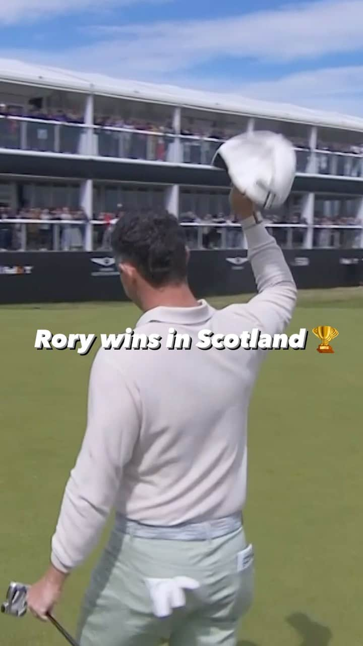 ローリー・マキロイのインスタグラム：「First win in Scotland for @rorymcilroy 🏆 #GenesisScottishOpen | #RolexSeries」