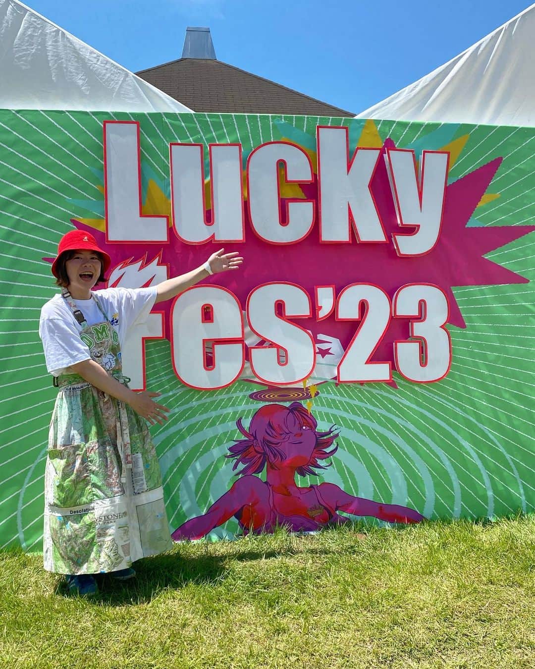 DJみそしるとMCごはんのインスタグラム：「#LuckyFes でのライブ、観にきてくださったみなさま、ありがとうございました✨  ライブ後にはキッズエリアにおじゃまして、絵本の読み聞かせもやらせていただきました！  次に決まっているライブは、８月６日！兵庫県で開催される #mammothhellocamp2023 です！ よろしくお願いします🦣🏕 🍳」