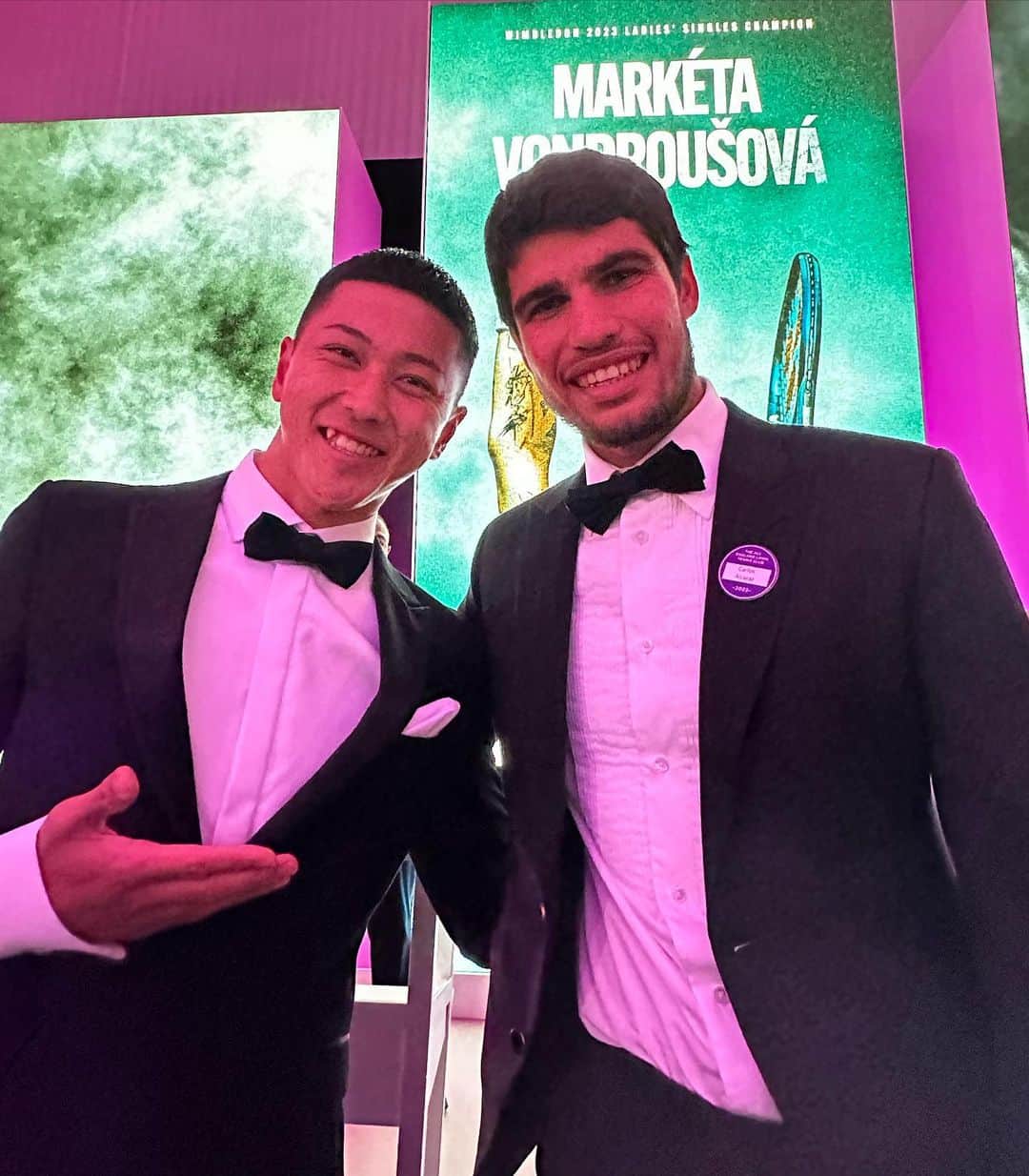 小田凱人のインスタグラム：「l think l can not sleep well tonight🤯 congrats and gracias my hero @carlitosalcarazz」