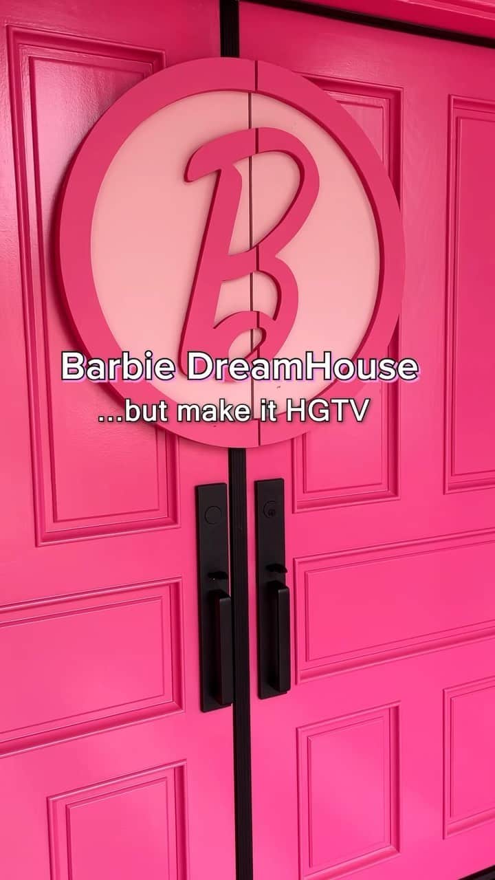 バービーのインスタグラム：「Take a walk in a world of pink 💕 Sneak a peek inside the #BarbieDreamHouseChallenge, starting today, Sunday July 16 at 8|7c, only on @hgtv!」