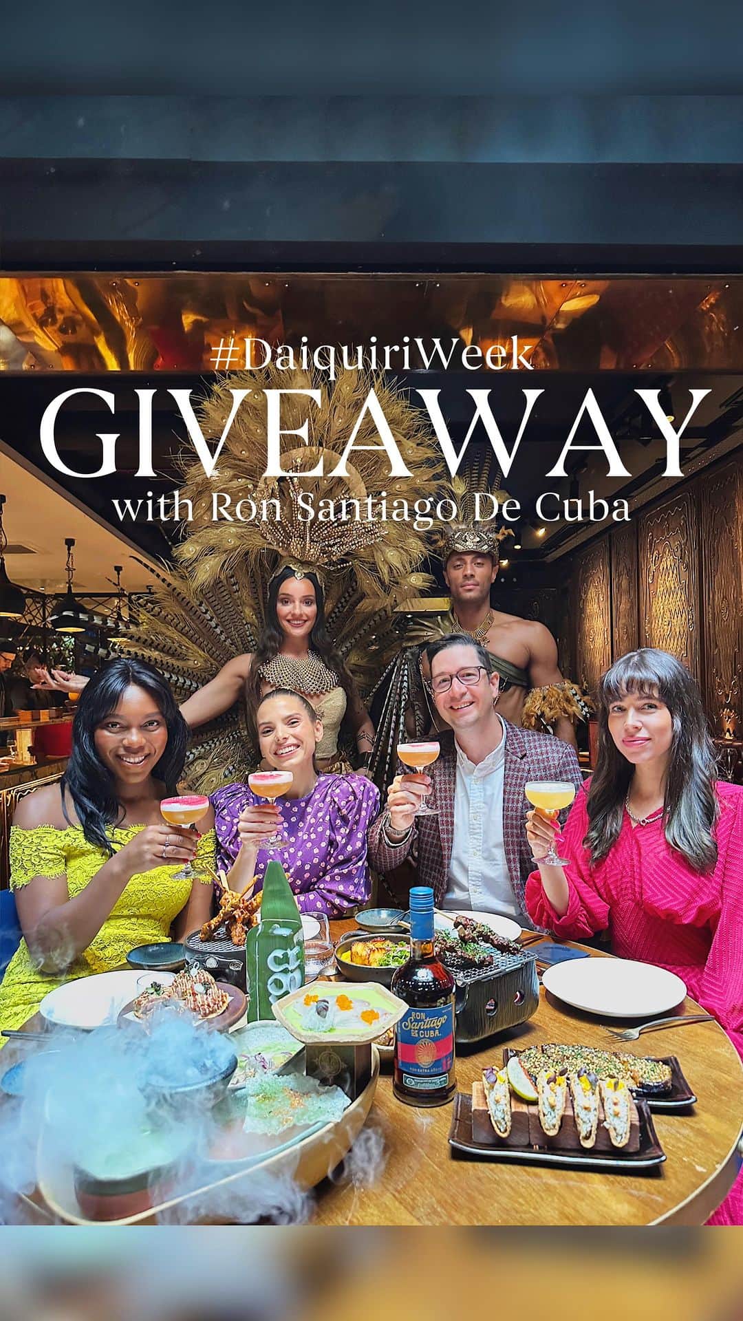 @LONDON | TAG #THISISLONDONのインスタグラム：「ad🍹#GIVEAWAY NOW CLOSED ! Celebrate #DaiquiriWeek in style with @RonSantiagoDeCuba and @LONDON! Get ready to experience the taste, soul, and rhythm of #SantiagoDeCuba in London like never before! 🥳   The prize is an unforgettable evening at the iconic restaurant and bar @CoyaMayfair, where you and THREE friends 😱 can enjoy bespoke #RonSantiagoDeCuba daiquiris 🍹 and soak up the vibrant atmosphere! 💃🏽 But that’s not all – you’ll also take home a bespoke Ron Santiago De Cuba suitcase and the full range of four premium rums, so you can enjoy the taste of El Oriente de Cuba with your friends! 🙌🏼   ▶️ TO ENTER the Competition (18+):   1. FOLLOW @RonSantiagodeCuba.  2. LIKE the competition post. 3. TAG three friends that you will be taking on the Ron Santiago De Cuba experience with them.   PRIZE - The Lucky Winner will receive:    1. A bespoke and branded Ron Santiago De Cuba suitcase which includes a bottle of the 11 Years Old Extra Añejo Cuban rum, with tumbler glasses to prepare your cocktails in. 2. The other three bottles from the Ron Santiago de Cuba range: the 8 Years Old, 12 Years Old and Carta Blanca. 3. A Ron Santiago De Cuba experience at the iconic Coya with 3 friends   Full T&Cs on @ronsantiagodecuba bio. // GOOD LUCK! @MrLondon & @Alice.Sampo ❤️🎉🥳  ___________________________________________  #thisislondon #lovelondon #london #londra #londonlife #londres #uk #visitlondon #british #🇬🇧 #foodiesoflondon #londonfoodies #londonfoodie #londonfood #londonrestaurants #londonbars #londonreviewed #mayfair #westminster #rumlovers #drinkresponsibly #competition #rumlover」