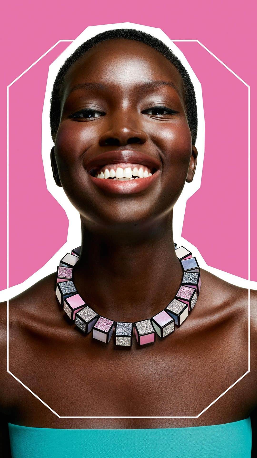 ブシュロンのインスタグラム：「More is More draws inspiration from the 80s! Cult objects. Bold shapes. Pop colors. Playful winks. These precious pieces are sure to bring a smile.  🔉Claire Choisne - Creative Director   #MoreisMore #HighJewelry」