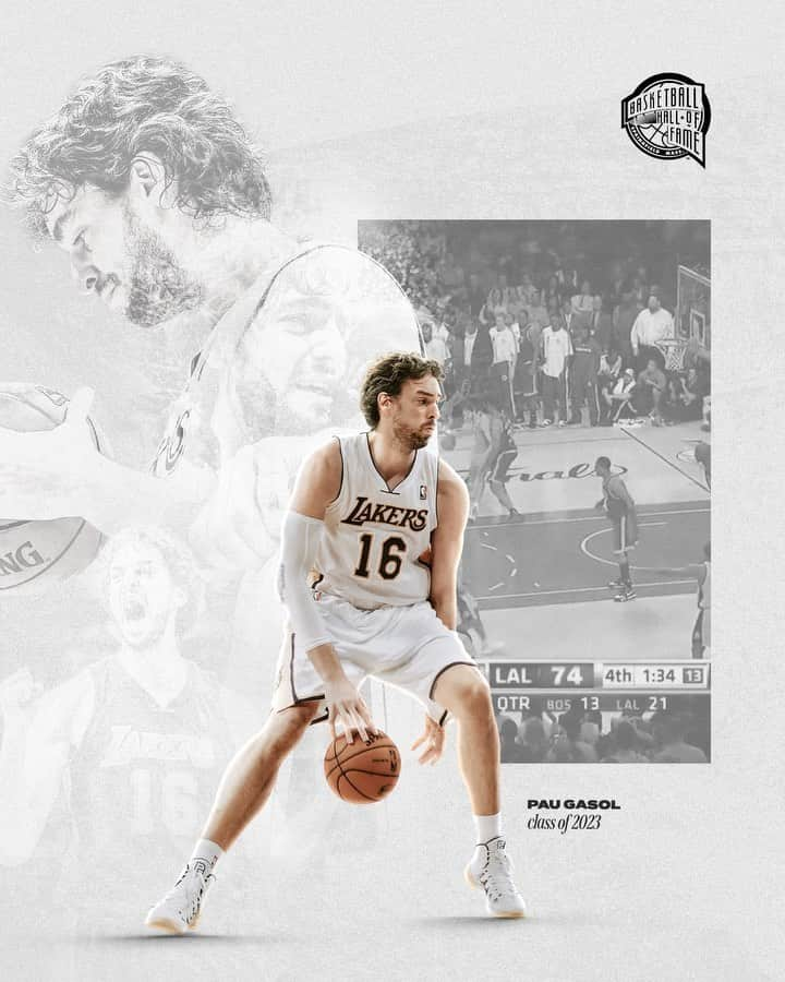 パウ・ガソルのインスタグラム：「Showcasing 5 of #23HoopClass inductee Pau Gasol’s best plays from his career!」