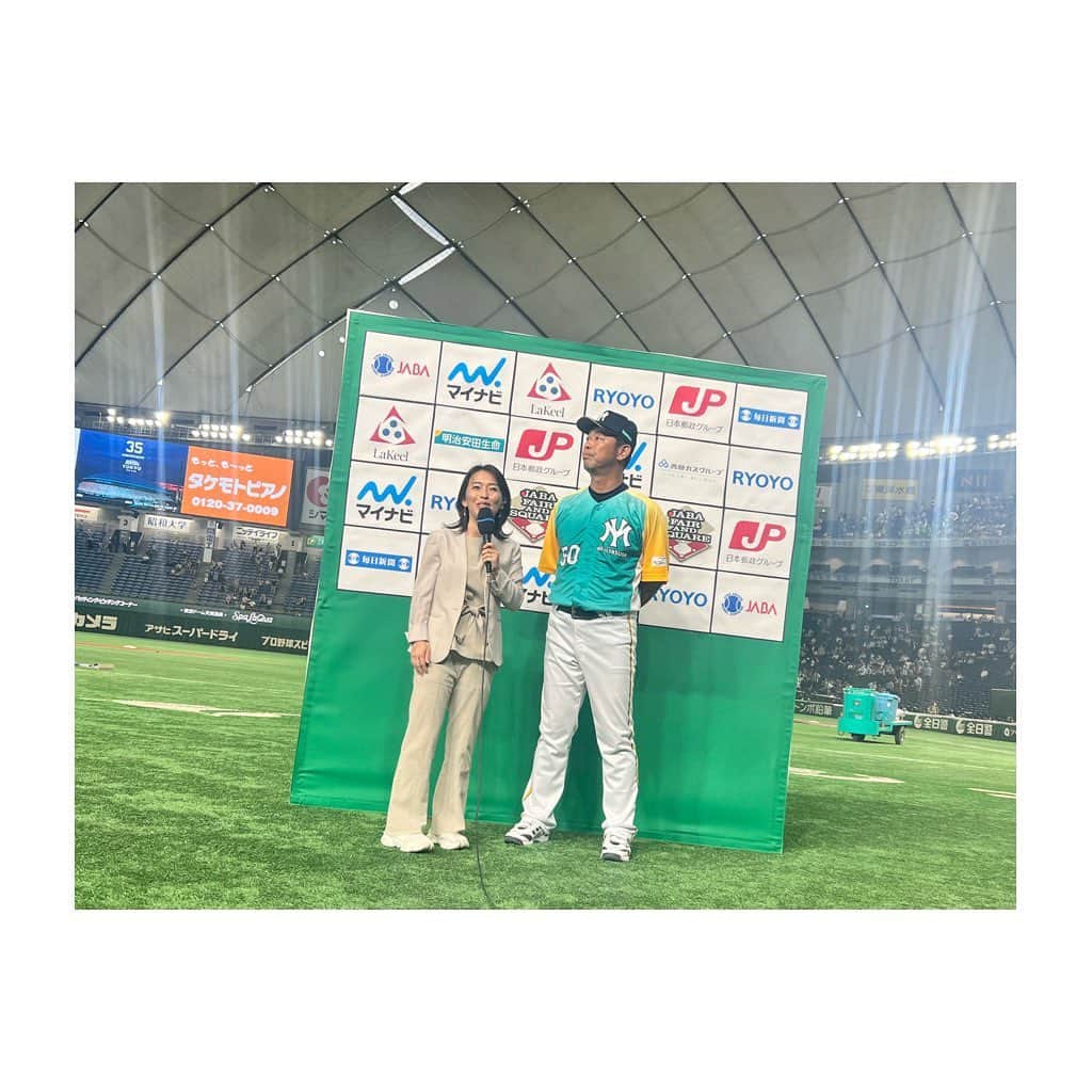 羽村亜美さんのインスタグラム写真 - (羽村亜美Instagram)「大会3日目は 西部ガスvs明治安田生命の試合を担当しました🎤  激アツすぎる展開に リポーター席でワーワーギャーギャー🤪 いろいろ痺れました。  これが 「都市対抗野球」！！  両チームともに 執念感じる好ゲーム！！！ ありがとうございました。  #都市対抗 #明治安田生命 #西部ガス #岡村監督」7月17日 7時16分 - amihamura