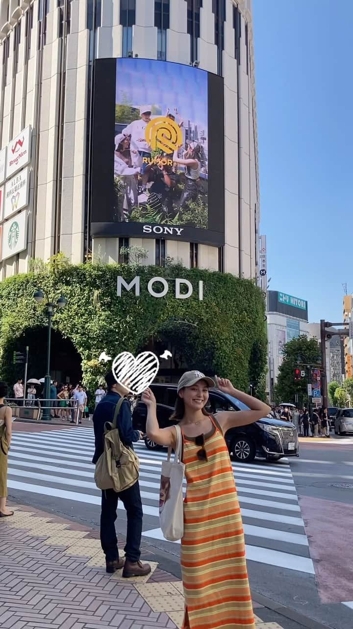 山口厚子のインスタグラム：「渋谷MODIのビジョンに載ってるよ〜😆💛  RUMORME メンバーの紹介 @kotteji  @nanamotoyoshi7  @nasa_swaibu  @atu_yaman  @yu____d04   Member for RUMOR ME   Wear：#vougecollection @voguejapan   #Vogue #voguejapan #rumorme #shibuya #condenastjapan #condenast  #コーデ #コーディネート  ======== Condé Nast Japan　 Producer : Mamiko Katayanagi (@ma_katayan) Sales : Naoya Haruta(@harunao1014) ======== 制作 Japan Art Entertainment (@japan_art_entertainment) Director ：Aki Yamamoto (@ak.ymt) Videographer : Shinya Inaba (@shinya_mk4) #japanartentertainment  #akiyamamoto」