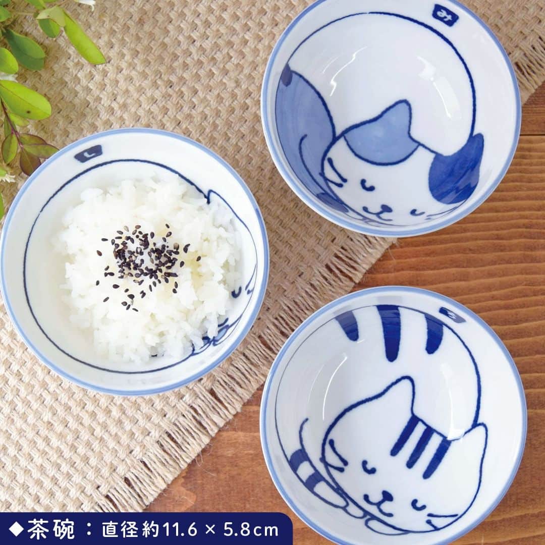 HAPiNSさんのインスタグラム写真 - (HAPiNSInstagram)「. 夏の食卓にぴったり！ 藍染食器に新柄が登場です🎐🌿  デザインは、"猫といえば"の 丸まった姿がかわいらしい #ミケランジェロ #チャチャ丸 #しろたまちゃん。  鮮やかな藍色が涼し気で 食欲も上がりそうです🍽  ┈┈┈┈┈┈┈┈┈┈┈┈┈┈┈┈┈┈  ■Fuku Fuku Nyanko 軽量藍染 茶碗 / ボウル / プレート  各￥800円(税込)  ┈┈┈┈┈┈┈┈┈┈┈┈┈┈┈┈┈┈  #HAPiNS #ハピンズ #雑貨 #プチギフト #ふくふくにゃんこ #fukufukunyanko #猫 #ネコ #ねこ #猫グッズ #猫食器 #夏食器 #藍染 #軽量食器  ※店舗によりお取り扱いが無い場合がございます。 　御了承下さいませ。」7月17日 19時00分 - hapins_official