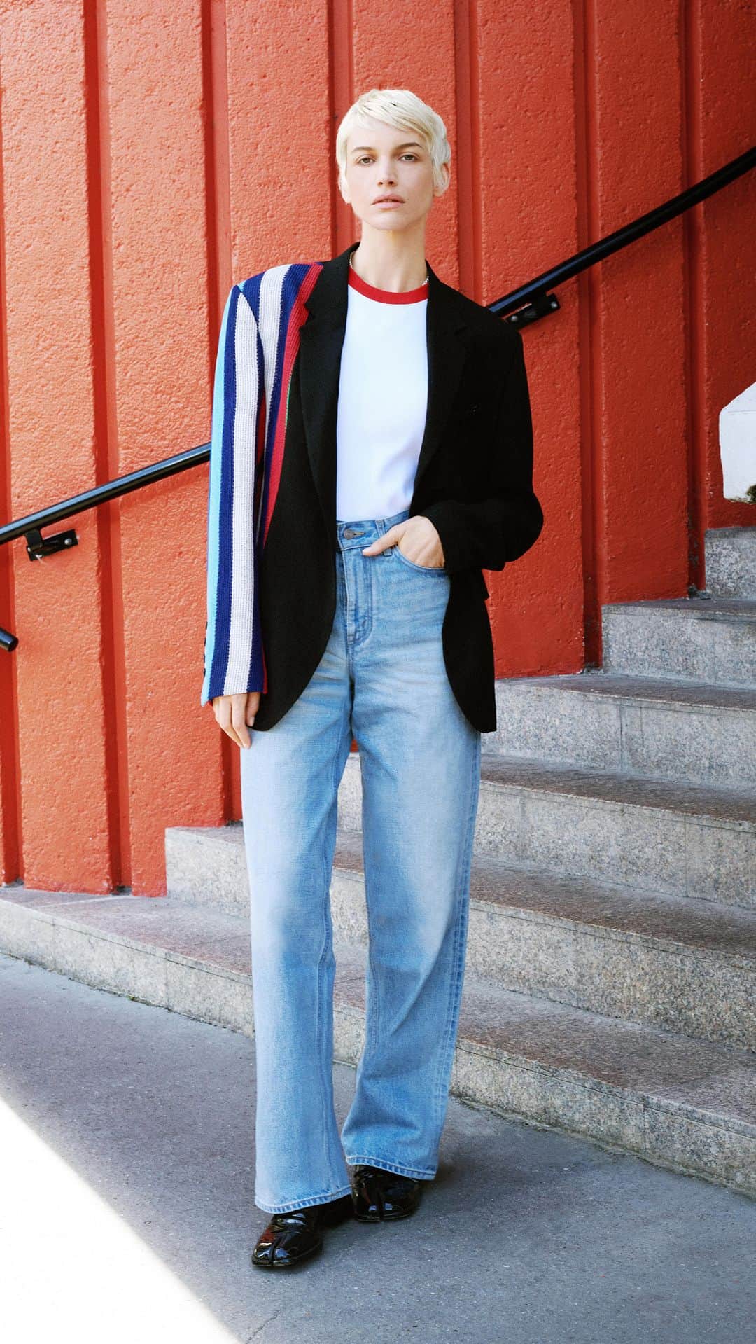 LVMHのインスタグラム：「@24s gives carte blanche to designer Iniye Tokyo James, 2022 @lvmhprize finalist.   This capsule collection revisits five iconic jackets that are staples in a Parisian wardrobe, expressing the signature cosmopolitan and gender-neutral style that characterizes the eclectic designer’s creations.   #LVMH #24S」