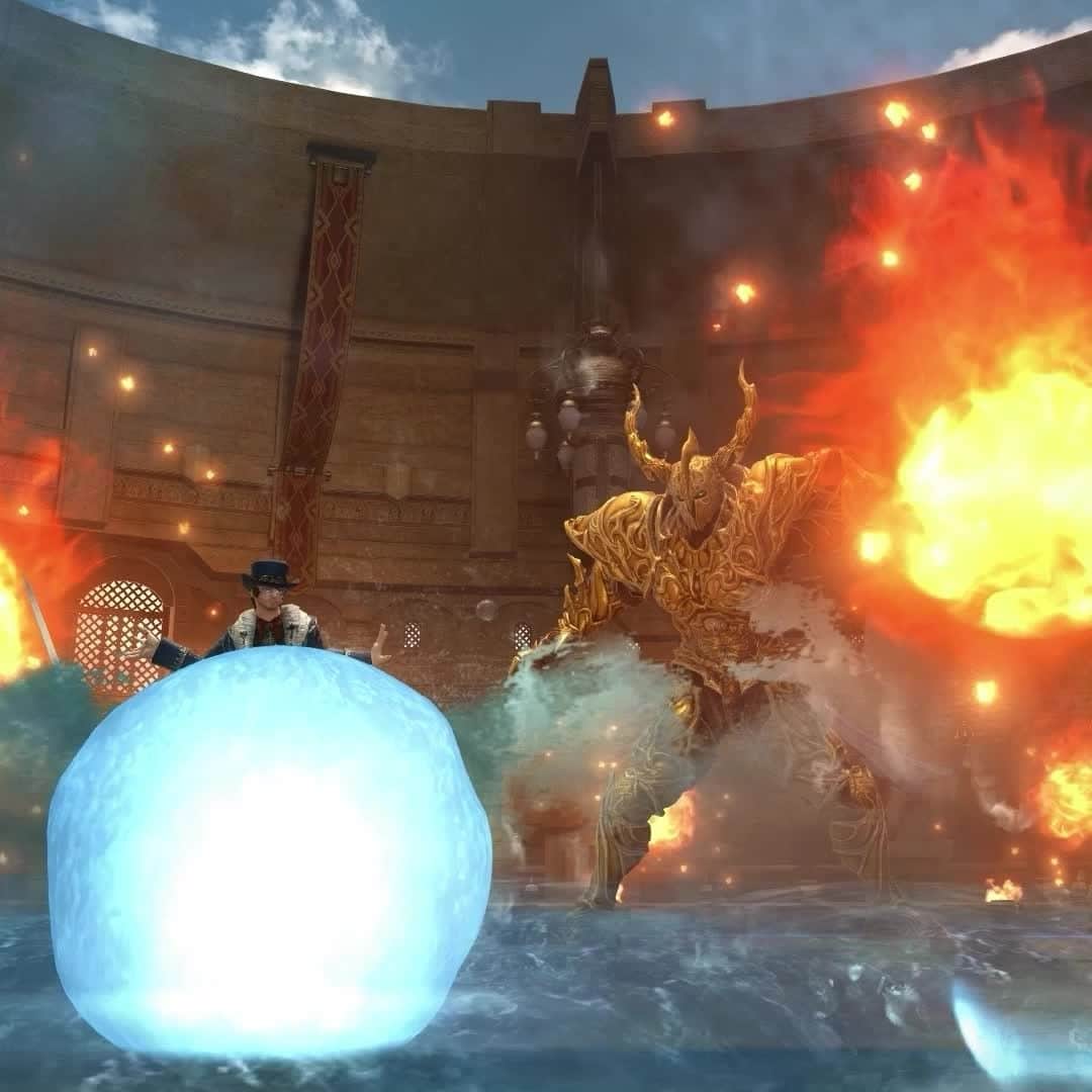 のインスタグラム：「1️⃣ more day until our next blue mage update!⁣ ⁣ Expand your arsenal of flashy spells and show them off in new stages of the Masked Carnivale!⁣ ⁣ #FFXIV #FF14」
