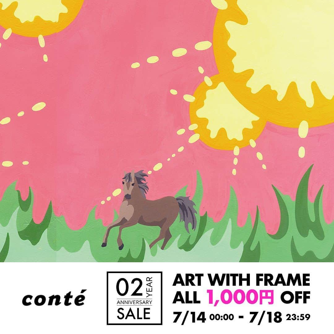 松尾たいこのインスタグラム：「《明日7/18まで😆アートプリント全作品1000円OFF》アートプリント作品を扱っていただいているconte 。  2周年の感謝キャンペーンがスタート。 7/14(金)〜18(火)の5日間、全作品1000円OFF‼️  額装込みで4000円〜となります😆  このタイミングで夏に向けて爽やかな雰囲気の作品を2点追加。  その一点がこちら。 「Everything is OK」 爽やかに楽しく毎日を送りたい。いろんなことがあるけれど軽やかに走り抜けられたらいいな。  https://conte.art/product/P105643856964ade0bd462ca/EverythingisOK/  ※私の作品への質問やお問い合わせはお気軽に⠀ ⠀ 「見えないけれど　つながっている」⠀ 「会えないからこそ　いとおしい」⠀ 森羅万象・花鳥風月・四元素(五元素)・二十四節気など日本をテーマに作品を作っています。⠀ この絵の中にもつながりを。⠀ ⠀ #japaneseartist #liveintokyo #myartwork #acrylicpainting #lovejapan #modernartist #contemporarypainting #contemporaryartist ⠀ #colorfulartwork⠀ #kawaii #arigato⠀ #happycreativelife #staycolorfullycreative⠀ #loveny #lovehongkong #lovetaiwan #lovesingapore #lovekorea⠀ ⠀ #現代アート #現代美術 #現代アーティスト #森羅万象 #五行思想 #八百万の神 #花鳥風月 ⠀ #神社好きな人と繋がりたい⠀ @holbein_art ⠀ @holbeinartistmaterials #アートプリント  #パステルカラー」