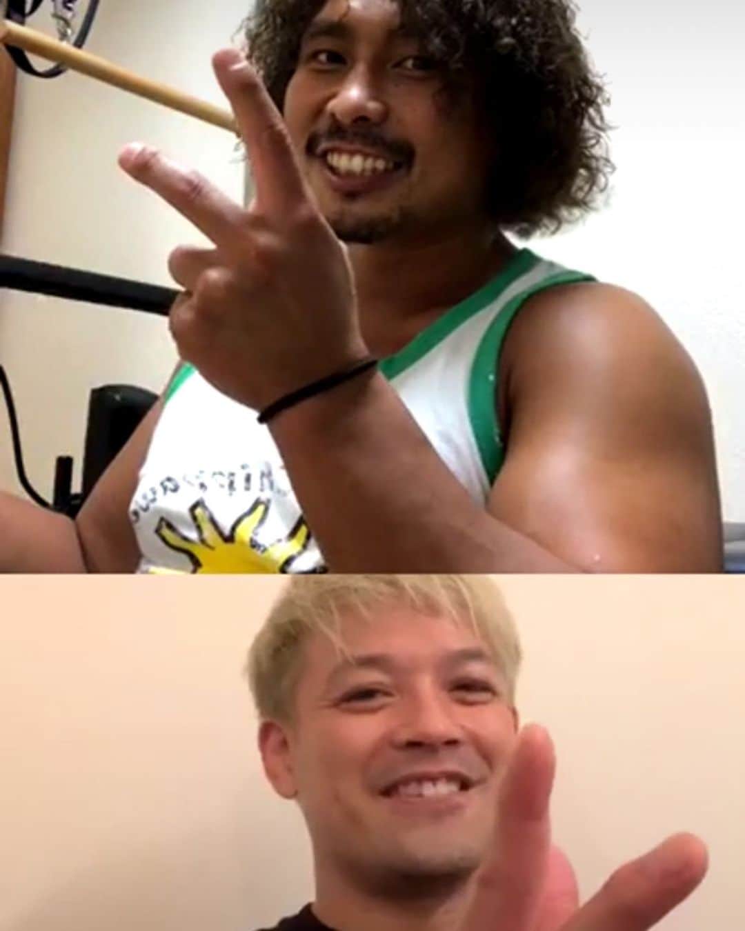 潮崎豪のインスタグラム：「. 勝さん、またインスタライブやりたいね😁  #AXIZ #インスタライブ #インライ #noah_ghc」