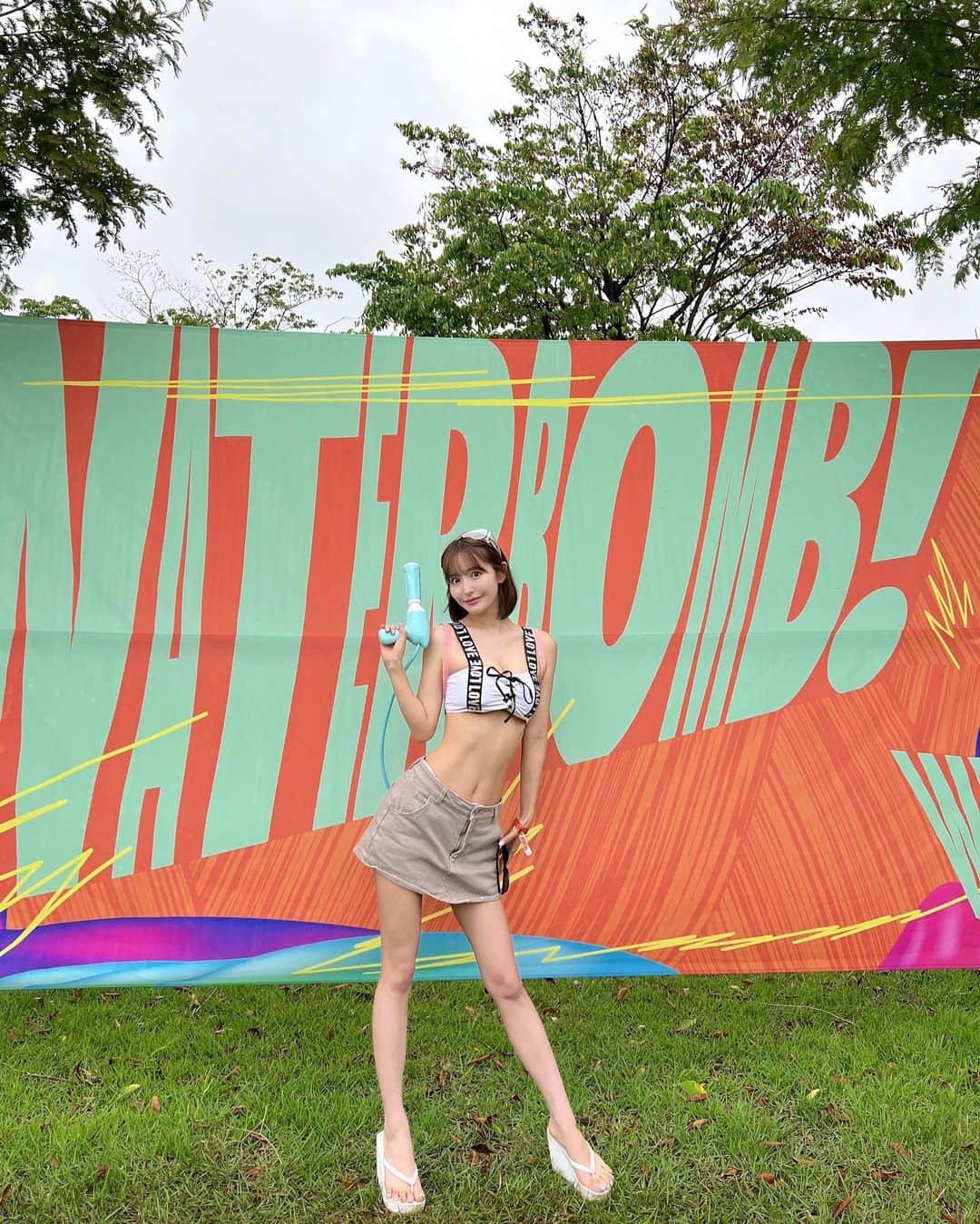のインスタグラム：「. Water bomb🫧🩵🐋 in 인천 (仁川) . 첫 워터밤 참가였는데 너무 재밌었어♡ . ちぃかわは日本から持参🎌💕 . #waterbomb #Korea #inchon」