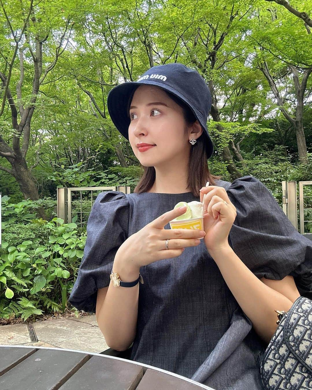 衛藤美彩さんのインスタグラム写真 - (衛藤美彩Instagram)「⁡ ⁡ 🍨🩵🤍 ⁡」7月17日 13時44分 - misa_eto_official