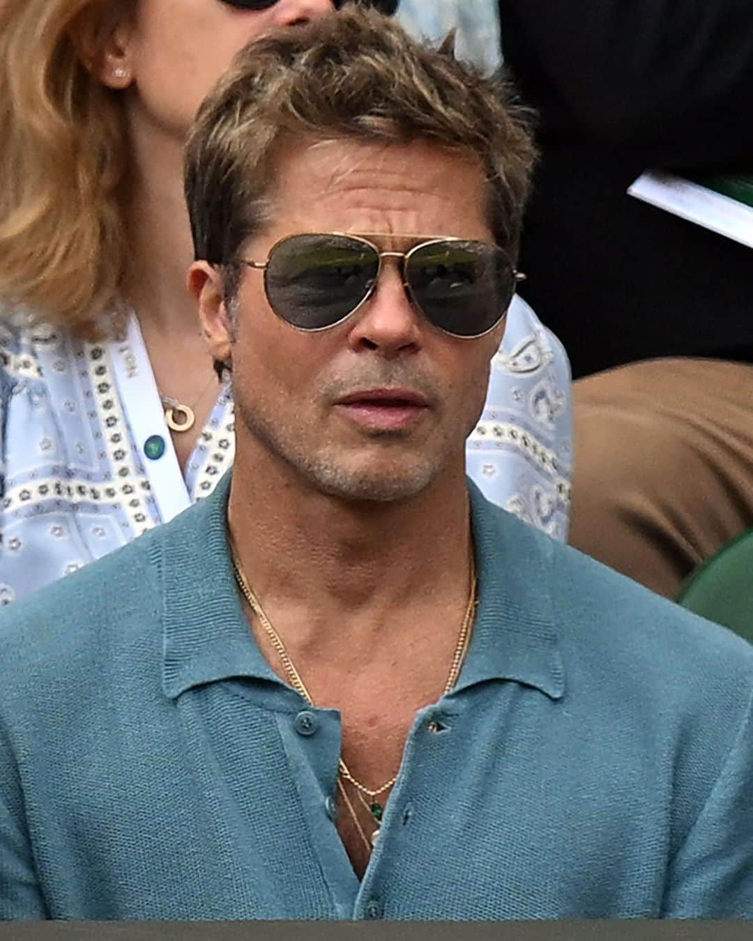Vogue Españaのインスタグラム：「De Brad Pitt a @arianagrande, @lilyjamesofficial o @nickjonas, ayer el torneo de Wimbledon acogió a (casi) más celebrities por metro cuadrado que los Oscar.」