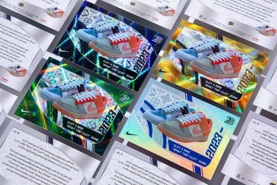 陳冠希さんのインスタグラム写真 - (陳冠希Instagram)「in CONJUNCTION with THE @nike “WHAT THE❓ @clot DUNK” launch ….. @kakawow_global HAS JOINED FORCES WITH US TO PRESENT A TRADING CARD SET REPRESENTING ALL THE DESIGNS THAT WENT INTO CREATING THE SNEAKER !!!! ONE CARD PER PACK ….. ONE PACK PER SNEAKER !!!!! PARRALEL VERSIONS APLENTY ✔️🏆!!!! GOOD LUCK !!!!!! AUTOS IN GOLD ARE PRINTED BUT THE BLUE AND BLACK AUTOS ARE ON CARD AND AUTHENTIC !!!! @psacard ✅ APPROVED !!!!! HAPPY HUNTING !!!!!🥇#clot20」7月17日 17時42分 - edisonchen