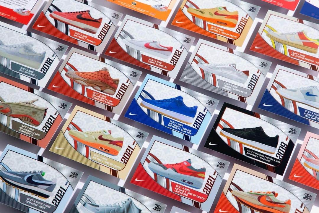 陳冠希のインスタグラム：「in CONJUNCTION with THE @nike “WHAT THE❓ @clot DUNK” launch ….. @kakawow_global HAS JOINED FORCES WITH US TO PRESENT A TRADING CARD SET REPRESENTING ALL THE DESIGNS THAT WENT INTO CREATING THE SNEAKER !!!! ONE CARD PER PACK ….. ONE PACK PER SNEAKER !!!!! PARRALEL VERSIONS APLENTY ✔️🏆!!!! GOOD LUCK !!!!!! AUTOS IN GOLD ARE PRINTED BUT THE BLUE AND BLACK AUTOS ARE ON CARD AND AUTHENTIC !!!! @psacard ✅ APPROVED !!!!! HAPPY HUNTING !!!!!🥇#clot20」