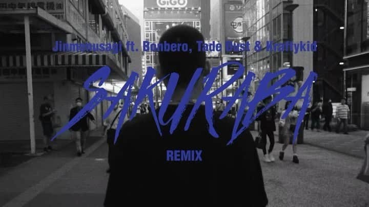 Jinmenusagiのインスタグラム：「SAKURABA (Remix) feat. Bonbero, Tade Dust & Kraftykid  Official Video Link in bio✈️🌏🌍🌎💙  Lyrics by @bonbero3_ @tadedust @kraftykid_  Video Directed by @skolor  Cinematographer @myunchony」