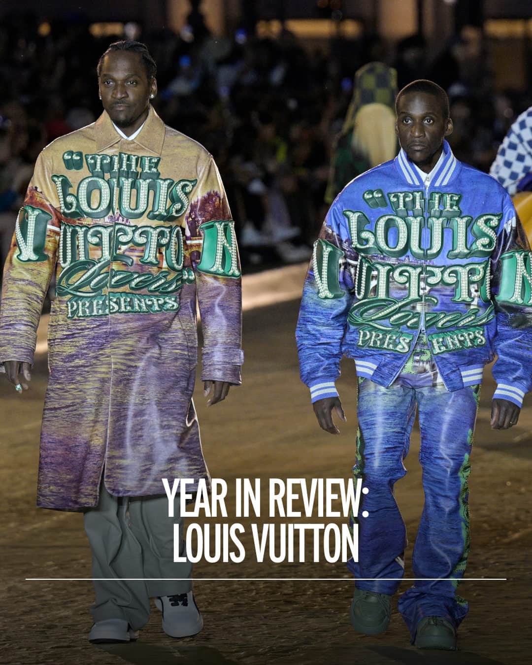 Fashion Weekのインスタグラム：「We're compiling the shows of the past year, starting with, #LouisVuitton.   #LouisVuitton is the second oldest fashion house (Hermès is the oldest) and they've had quite a year. From #KidSuper as a guest Creative Director to #Pharrel taking over as full time CD and having his first show, it's been an eventful year for the atelier. We can't wait to see what Pharrel does for #womenswear #SS24.  (Resort '23 is not included in this compilation.)  Which brand do you want to see next? #YearInReview」