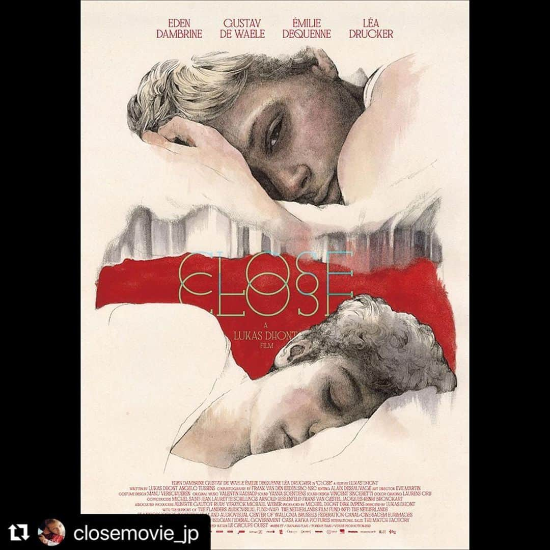 ヒグチユウコのインスタグラム：「CLOSE  オルタナティブポスターを描かせていただきました。  #Repost @closemovie_jp with @use.repost ・・・ ꧁『CLOSE／クロース』꧂  オルタナティブポスター解禁   #ヒグチユウコ × #大島依提亜 による 日本だけのオルタナティブポスター解禁✨  本ポスターは7/14(金) AM 9:00 「THE KLOCK WORX STORE」にて 300枚限定で販売が決定！  #映画クロース 7.14(金) 全国公開 #映画」