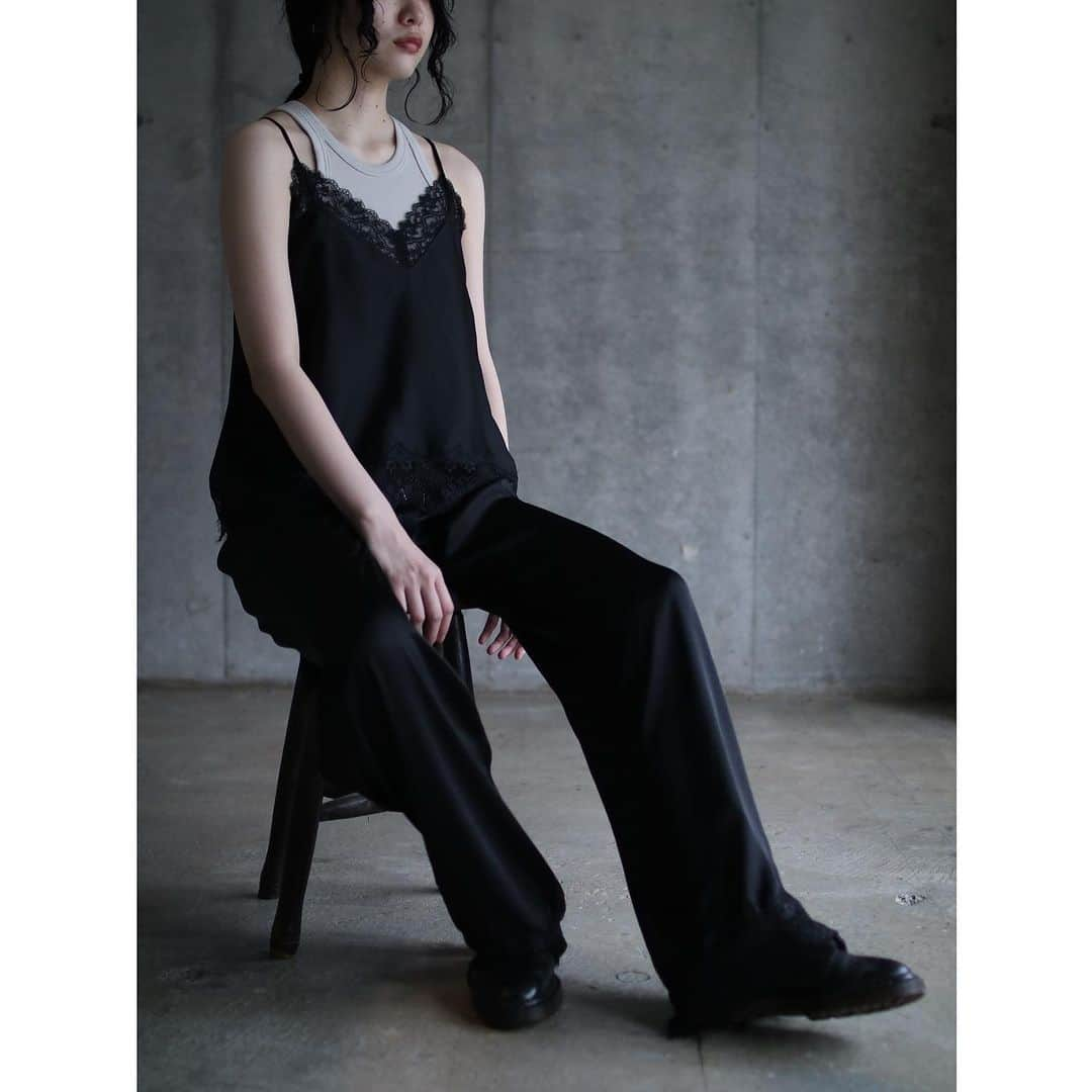 G.V.G.V.のインスタグラム：「LACE- TRIM SATIN CAMI TOP LACE- TRIM SATIN CAMI PANTS  #gvgv」