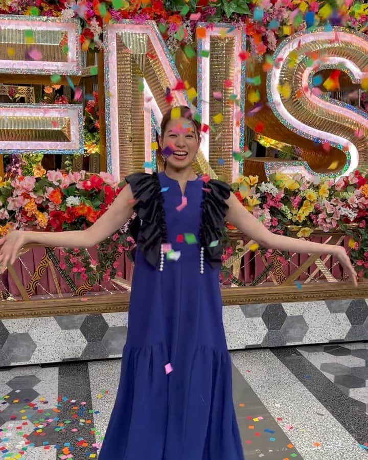 永島優美のインスタグラム：「* 夏感満載の音楽をたっぷり聞いて、 一気に夏気分です😝🐳⛱  #FNS歌謡祭 #ありがとうございました✨」