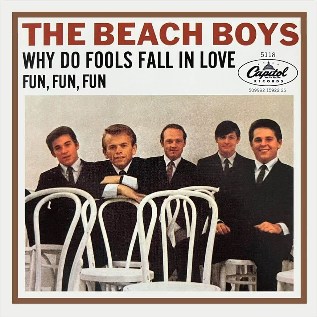 ブライアン・ウィルソンのインスタグラム：「Brian talks about The Beach Boys’ 1964’s version of Frankie Lymon & the Teenagers’ “Why Do Fools Fall in Love.” The song was featured on the B-Side of “Fun, Fun, Fun.” Brian and Leon Russell played pianos on the track, along with the famed Wrecking Crew musicians.  #1964 #thebeachboys #frankielymon #fools #wreckingcrew」