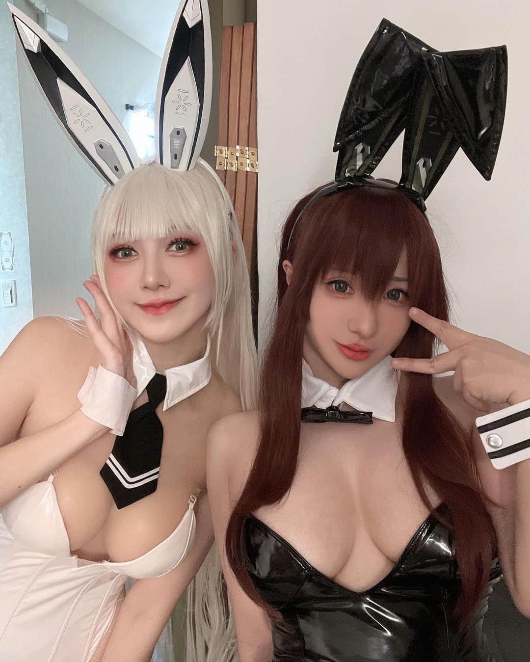 千尋のインスタグラム：「今天跟美少女 @genko_cosplay  一起拍❤️❤️  #nikke」
